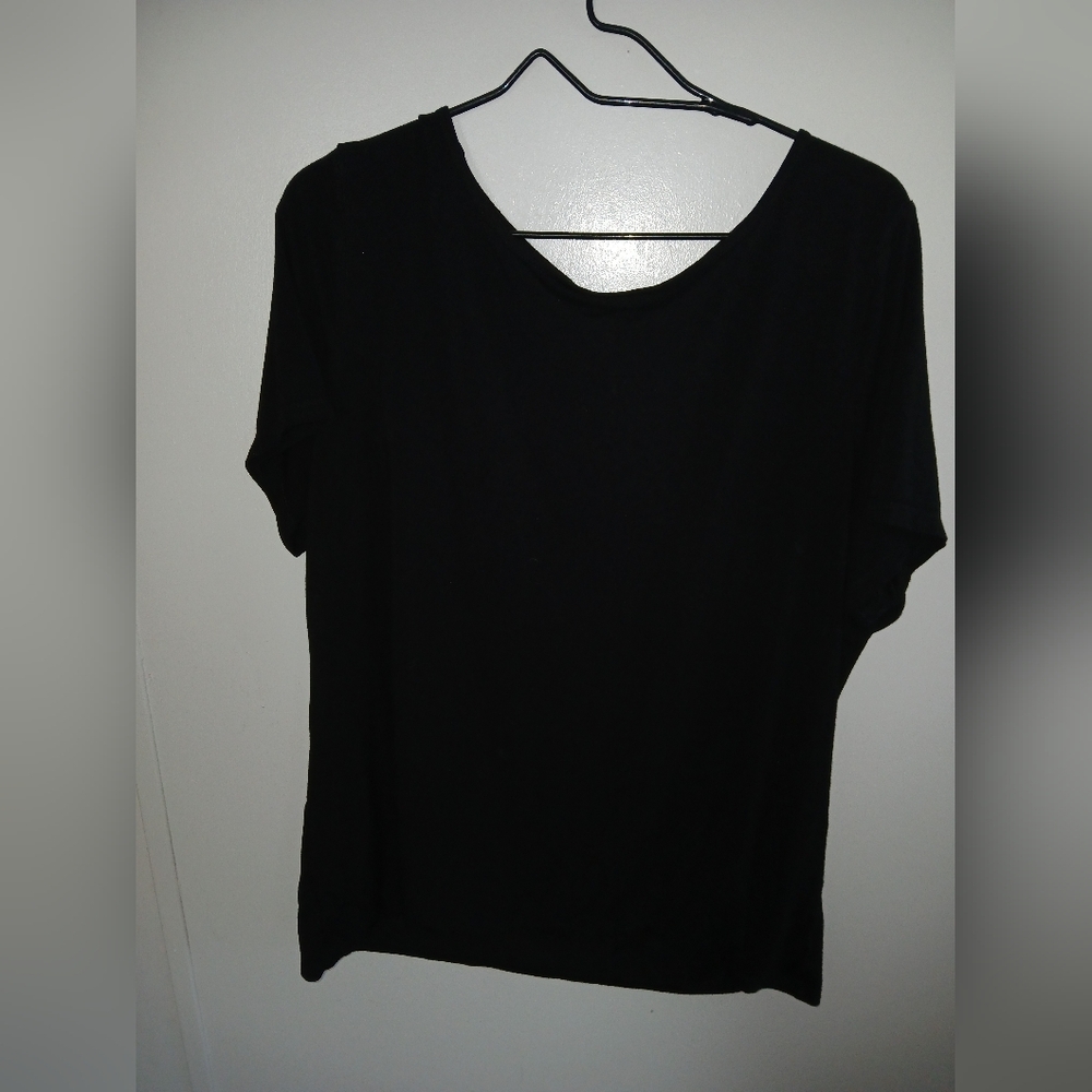 Talbots black XL short sleeve blouse